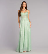 Gloria Lace-Up Corset A-Line Ball Gown