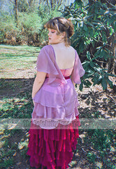 Hermione Granger Yule Ball Pink Ruffled V-neck Evening Dress Harry