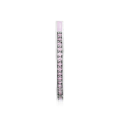 Radiant Hearts of PANDORA, Light Pink Enamel & Clear CZ