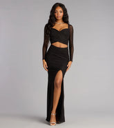 Michelle Glitter Cutout Mermaid Formal Dress