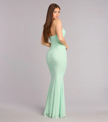 Alexandra Rhinestone Trim Formal Dress