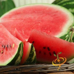 Fresh all sweet watermelon seeds from SeedsNow, showing vibrant green seeds ideal for planting and growing delicious watermelons.