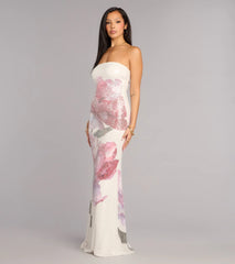 Kiki Floral Sequin Formal Dress