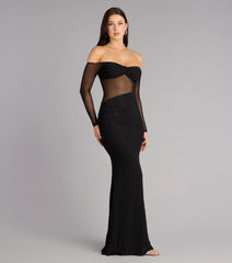Azarliah Rhinestone Mesh Mermaid Formal Dress