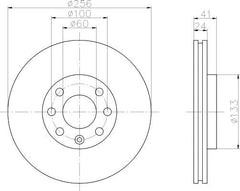 8DD 355 106-051 Front Brake Disc ROTOR HOLDEN ASTRA Hatchback (TS), 02/98 - 10/05 ASTRA Saloon (TS), 09/00 - 10/04 DR817 DBA817 8DD355106-051 52430PRO