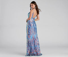 Izzie Formal Sequin Low Back Dress