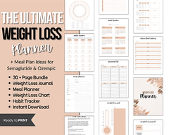 The Ultimate Semaglutide, Ozempic Meal Plan Weight Loss Planner