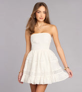 Cottage Charm Eyelet Mini Dress