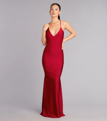 Hannah V-Neck Strappy Formal Dress