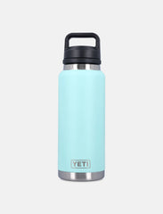 YETI 36oz insulated water bottle Seafoam with black lid and visible logo