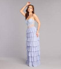 Shelly Corset Ruffle Formal Dress