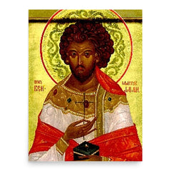 Benjamin the Deacon and Martyr poster print, in size 18x24 inches.