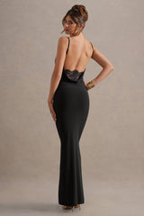 BR_CL128401002 - Francoise | Black Cowl Neck Backless Maxi Dress With Lace Insert3.jpg