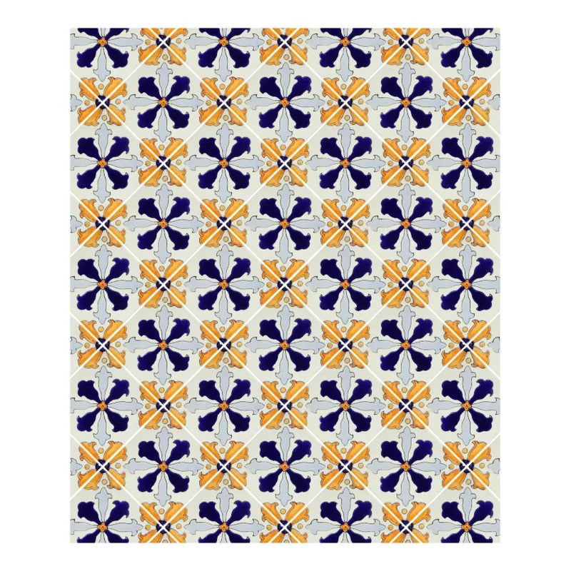 Azulejo Cerámico Artesanal 1m2 Alhambra 01 Blanco