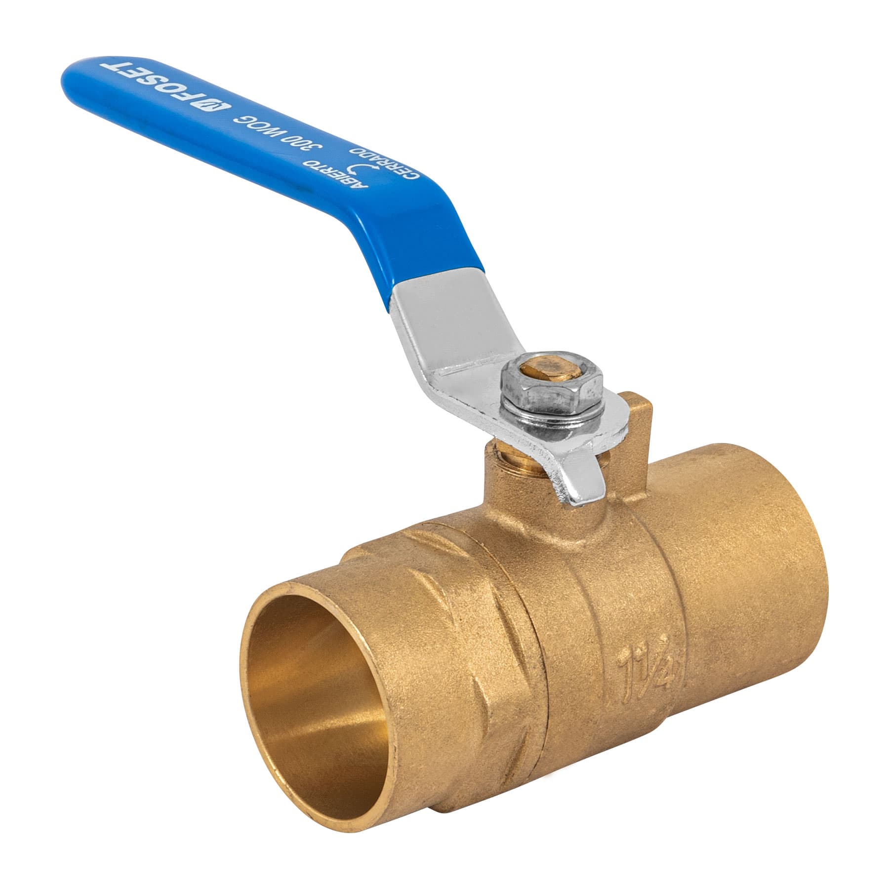 VALVULA DE ESFERA DE LATON, SOLDABLE 1-1/4', FOSET SKU ESSO-1-1/4