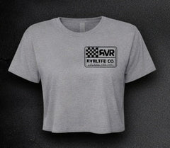 Grey Checkered Crop