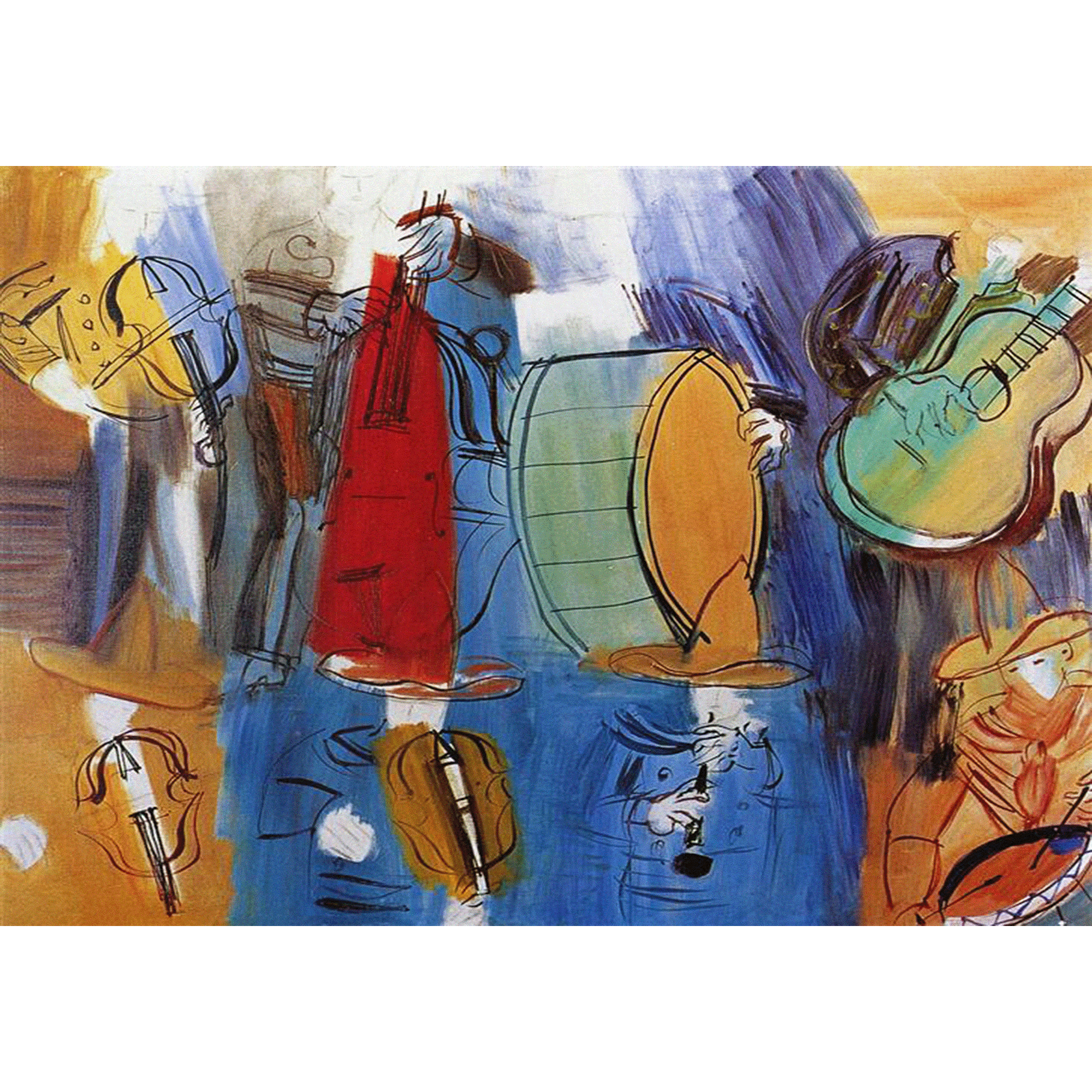 The Mexican Musicians Wall Art by Raoul Dufy