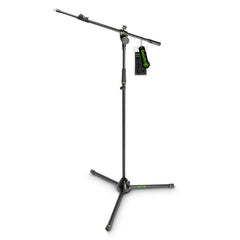 Microphone Stand with Folding Tripod Base and 2-Point Adjustment Telescoping Boom
