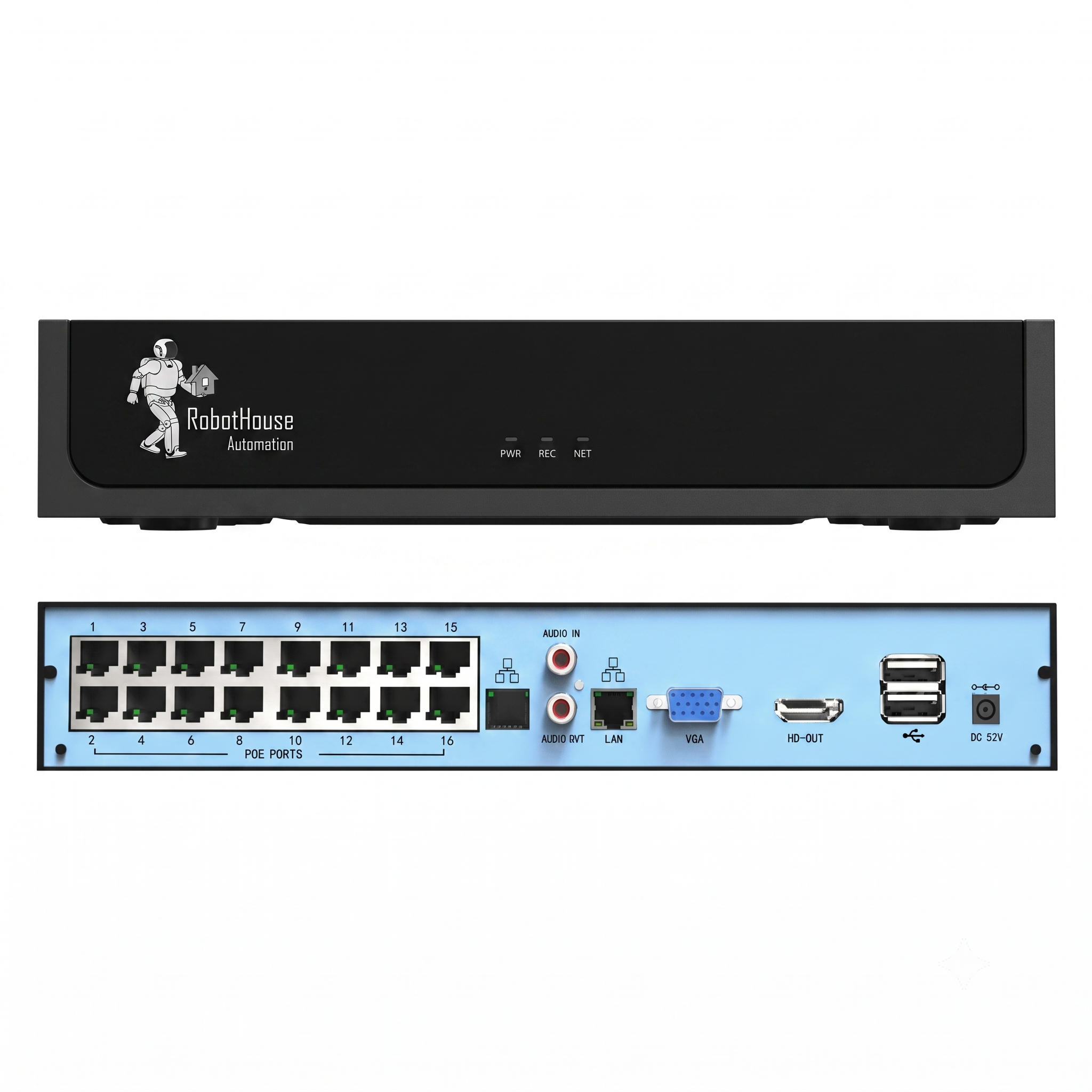 16-CHANNEL NETWORK VIDEO RECORDER (NVR) - HDD not included