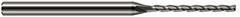 34925 3 FL - 0.0250" Cutter DIA x 0.3120" (5/16) LOC - Uncoated