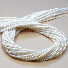 Fil de perle d’eau douce extra ronde grade AAA (3 tailles disponibles)