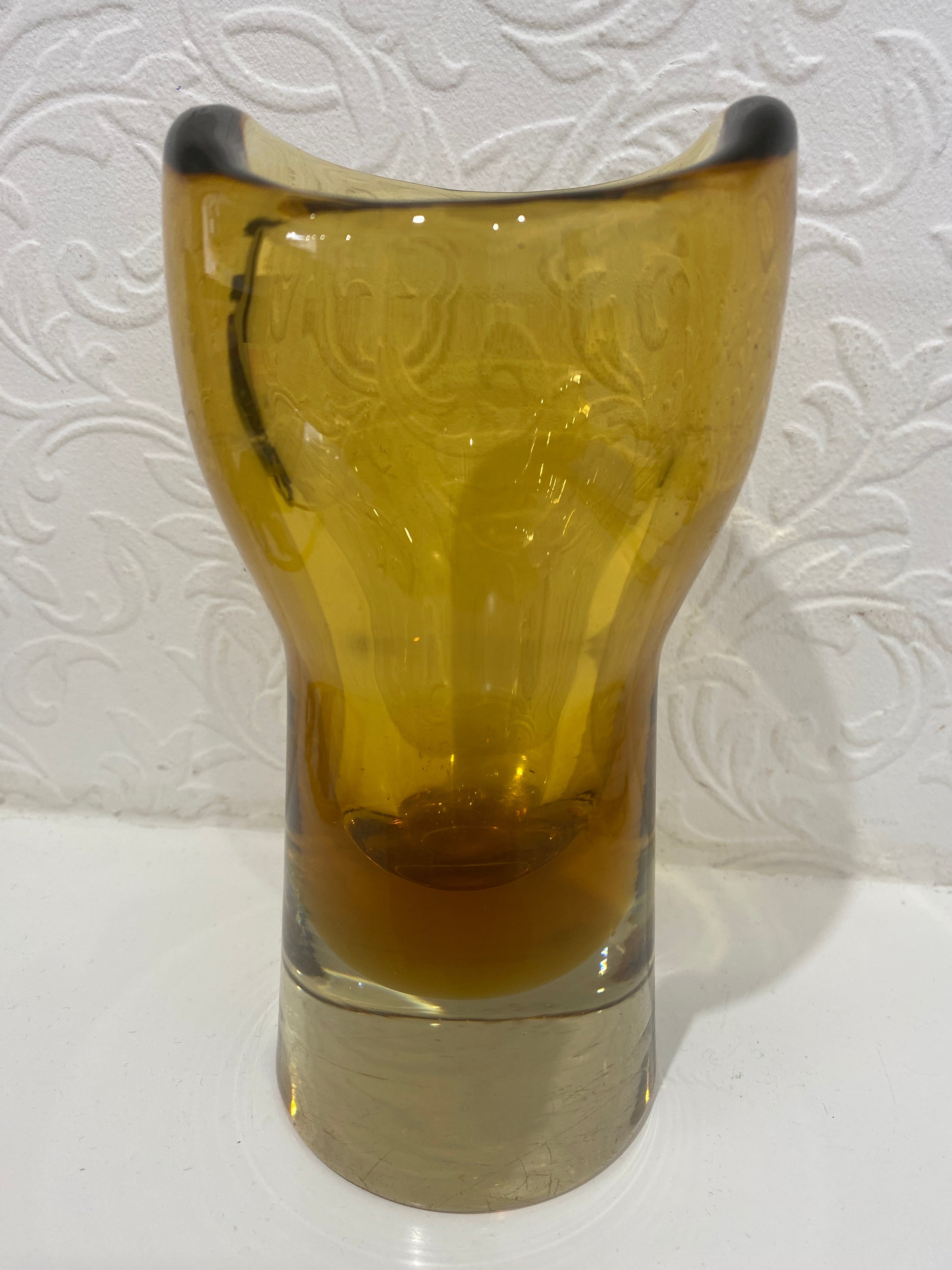 Space age vase - Milan Metalak - Harrachov Glassware - Modernist