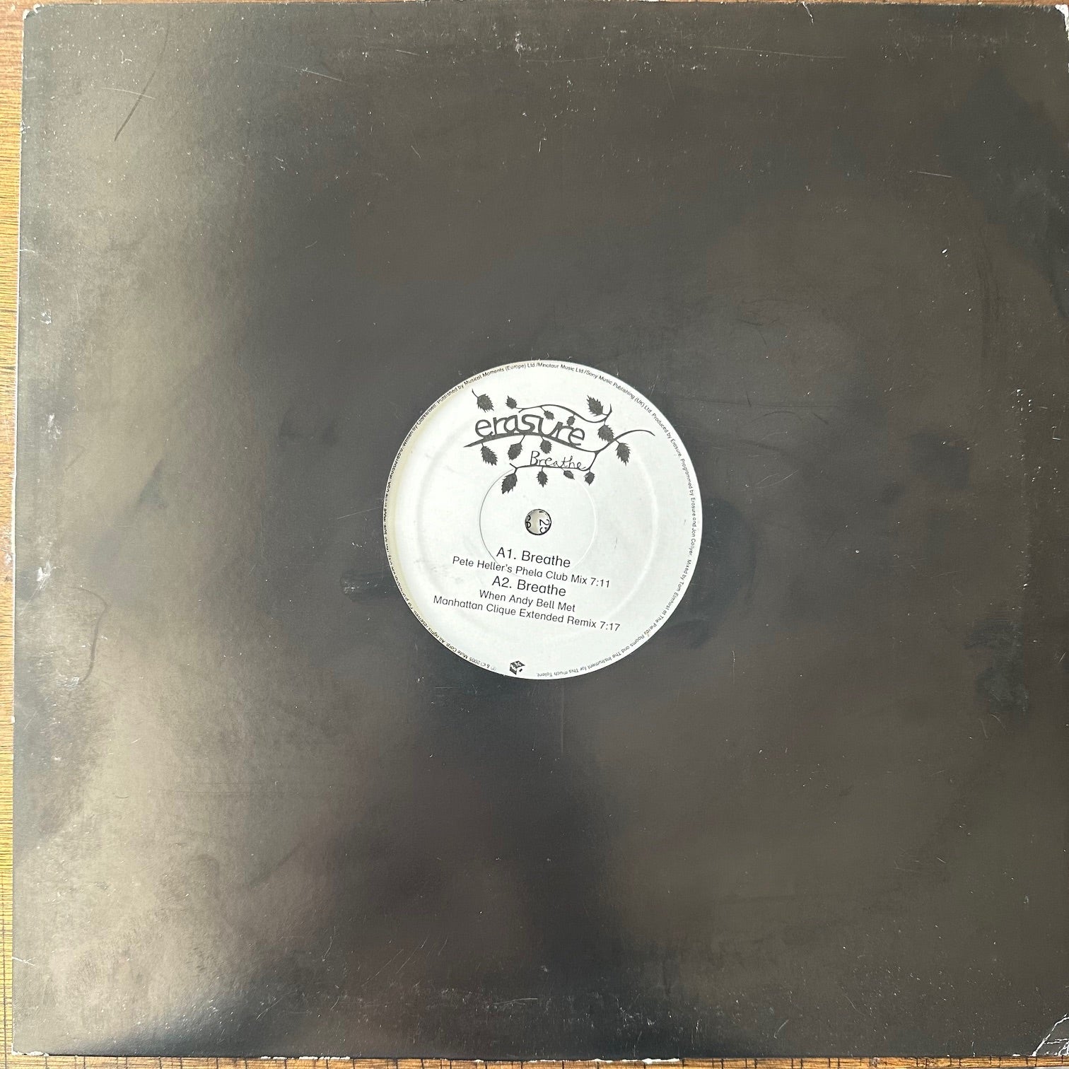 Erasure - Breathe PROMO ONLY LP 12" single with promo insert - LP Vinyl - Used