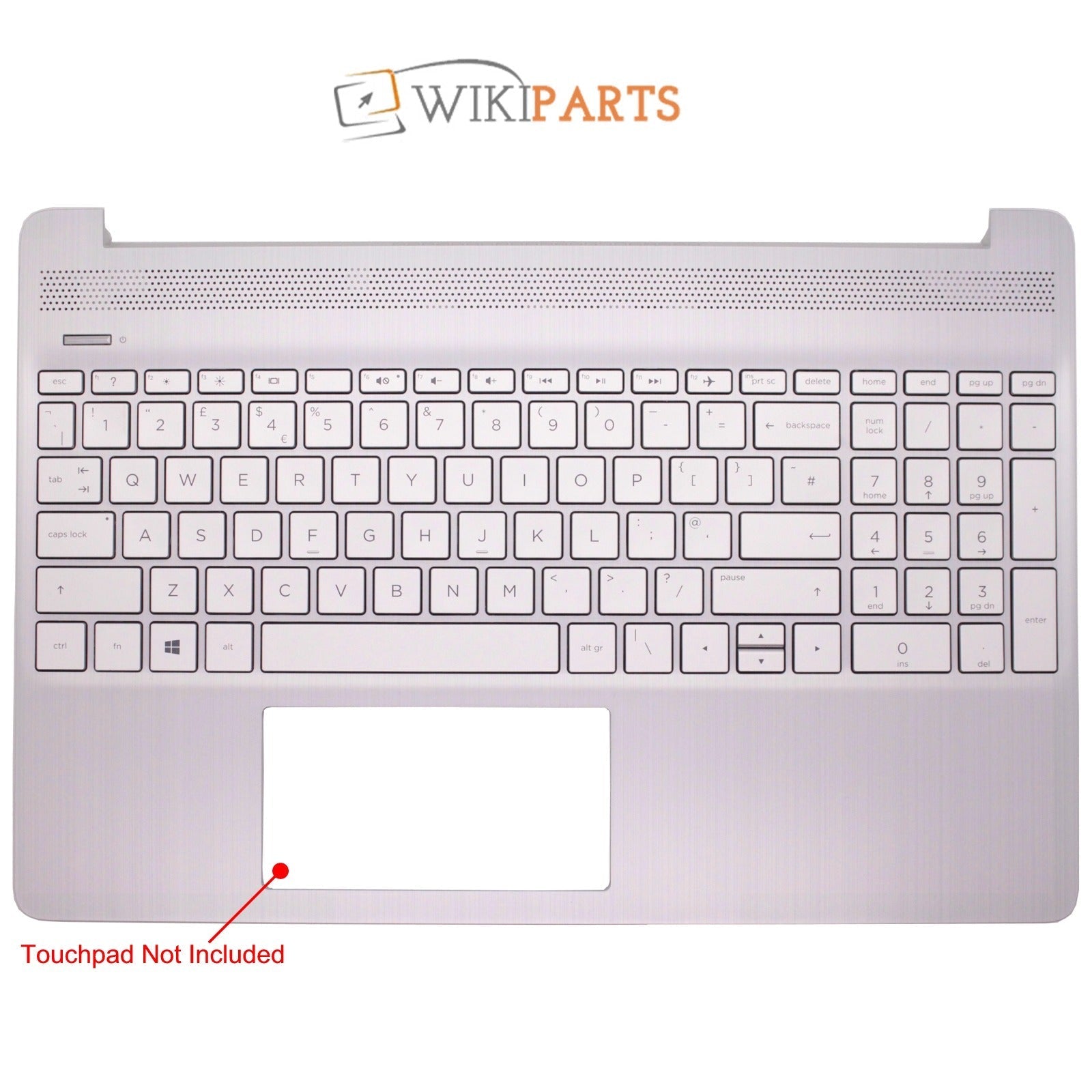 HP 15Z-EF100 ( Type 1E869AV ) Silver Palmrest UK Layout Replacement Laptop Keyboard Without Fingerprint
