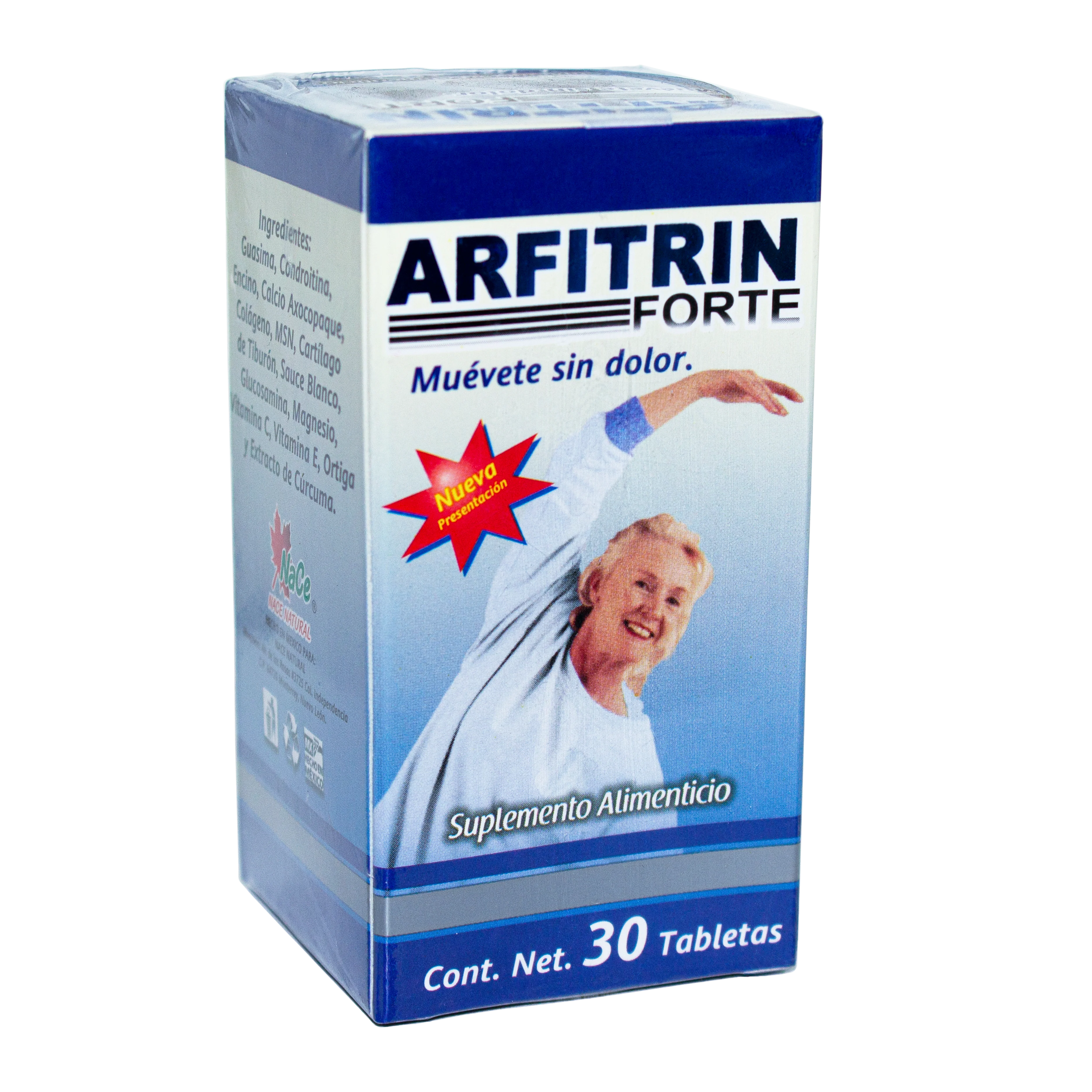 Arfitrin forte; 30 TABLETAS, NACE NATURAL.