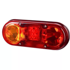 KOMBINIERTES RÜCKLICHT MIT KENNZEICHENBELEUCHTUNG (LED) ORANGE-ROT 12/24V LINKS