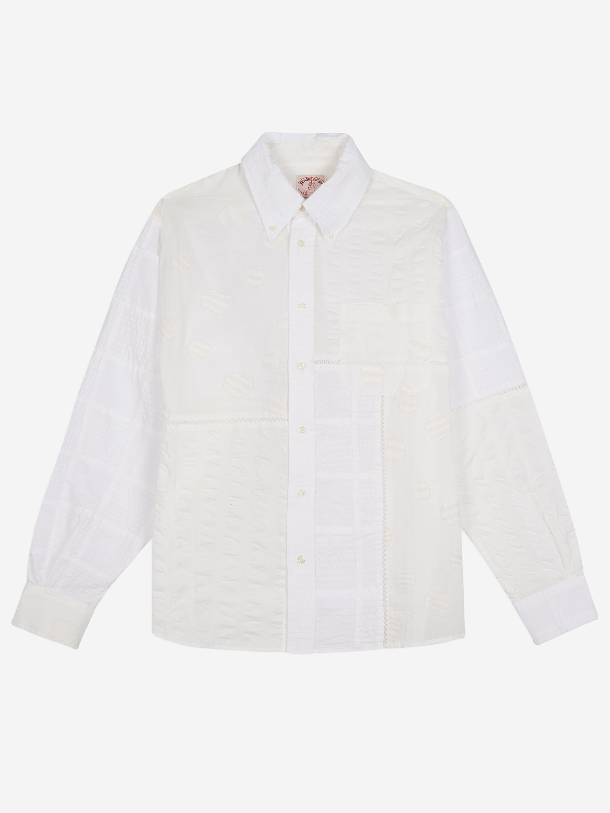 Brain Dead x Brooks Brothers Patchwork Oxford Button Up - White/Multi