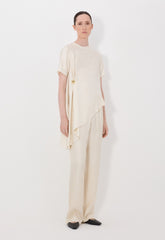 MADEA Asymmetric silk twill top