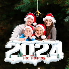 Custom Photo Ornament Joy Of Christmas 2024 - Personalized Custom Acrylic Ornament