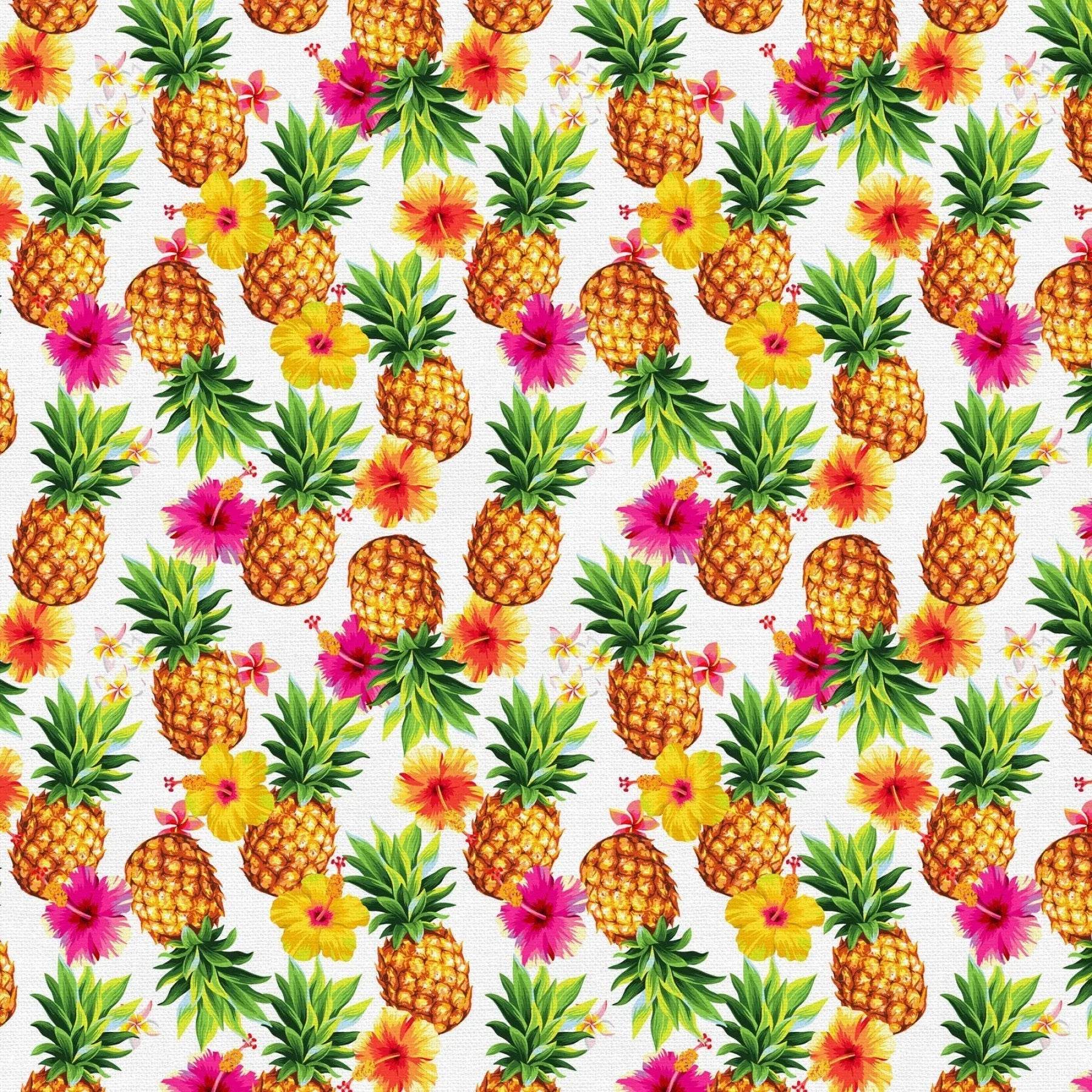 Multi Tropicana Pineapple Toss Cotton Wideback Fabric per yard PBS Fabrics