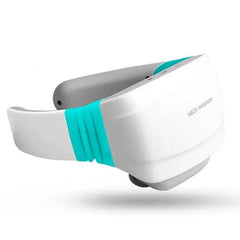 Neck Massager: Electric Pulse Acupuncture Device, White and Blue Specs
