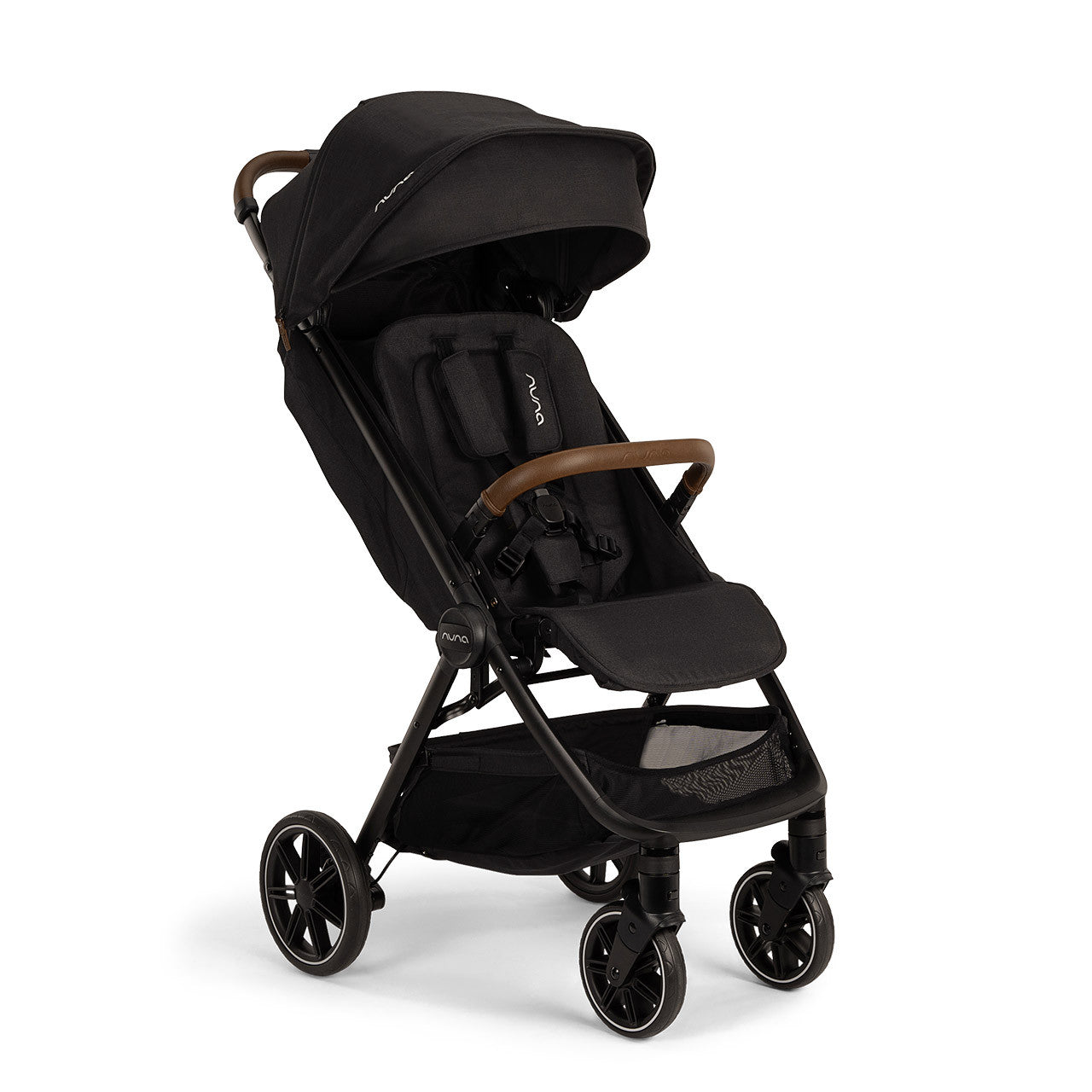 Caviar Nuna TRVL LX Travel Stroller - Side Angle View | Bambi Baby