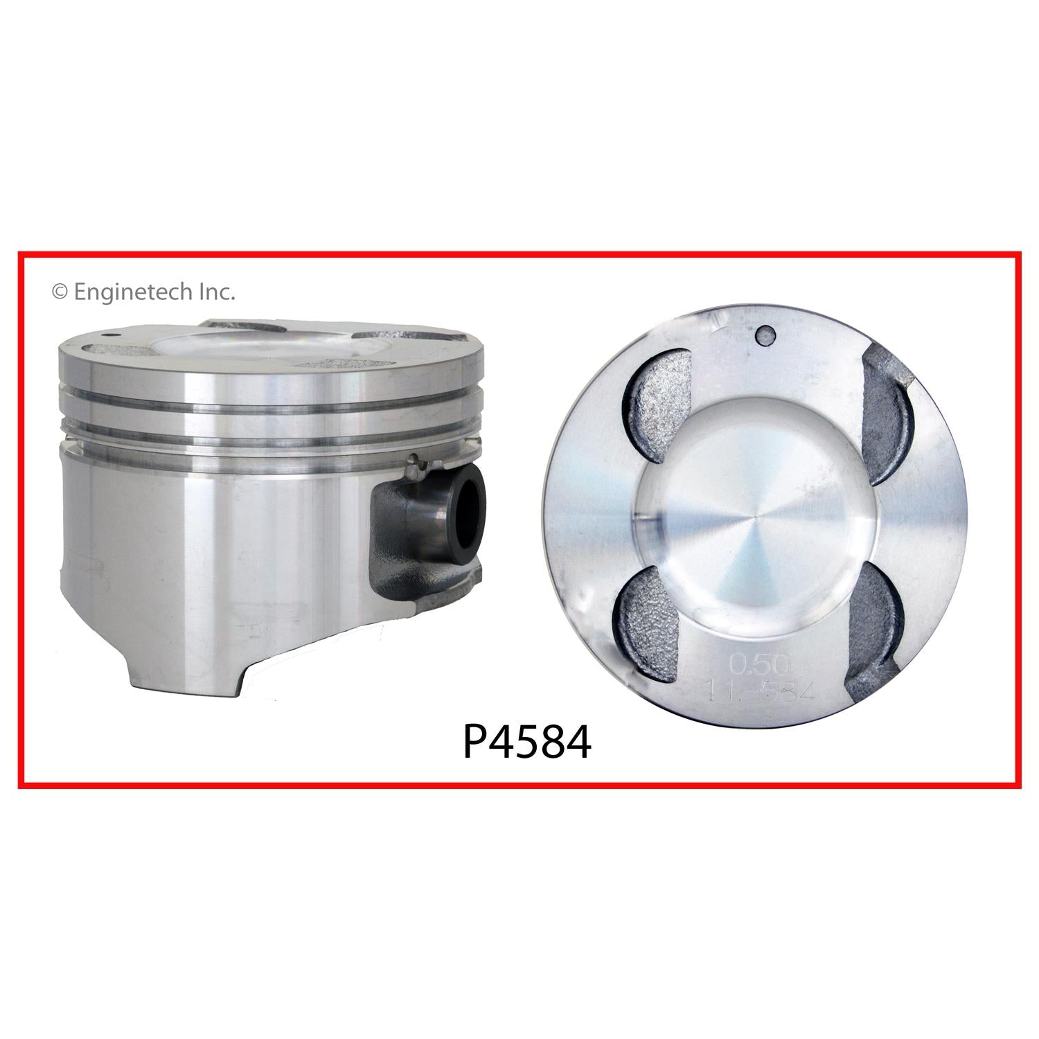 Enginetech P4584(4)STD Engine Piston Set Without Rings for Mazda Protege