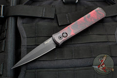 Protech Godfather Out The Side (OTS) Knife- EXCLUSIVE- Venom Red finish With Black Blade & HW 921-VENOM RED