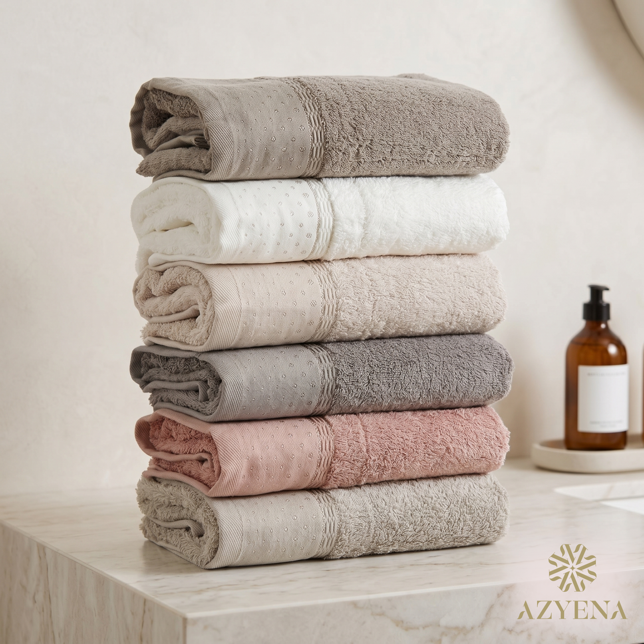 Lot de 6 serviettes de Bain en Bambou Ultra Lux - Haut Qualité