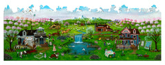 Artifact Puzzles - Cindy Mangutz Spring Farm Wooden Jigsaw Puzzle