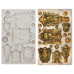 QUEEN OF STEAM Decor Mould Re-Design with Prima 8" x 5"