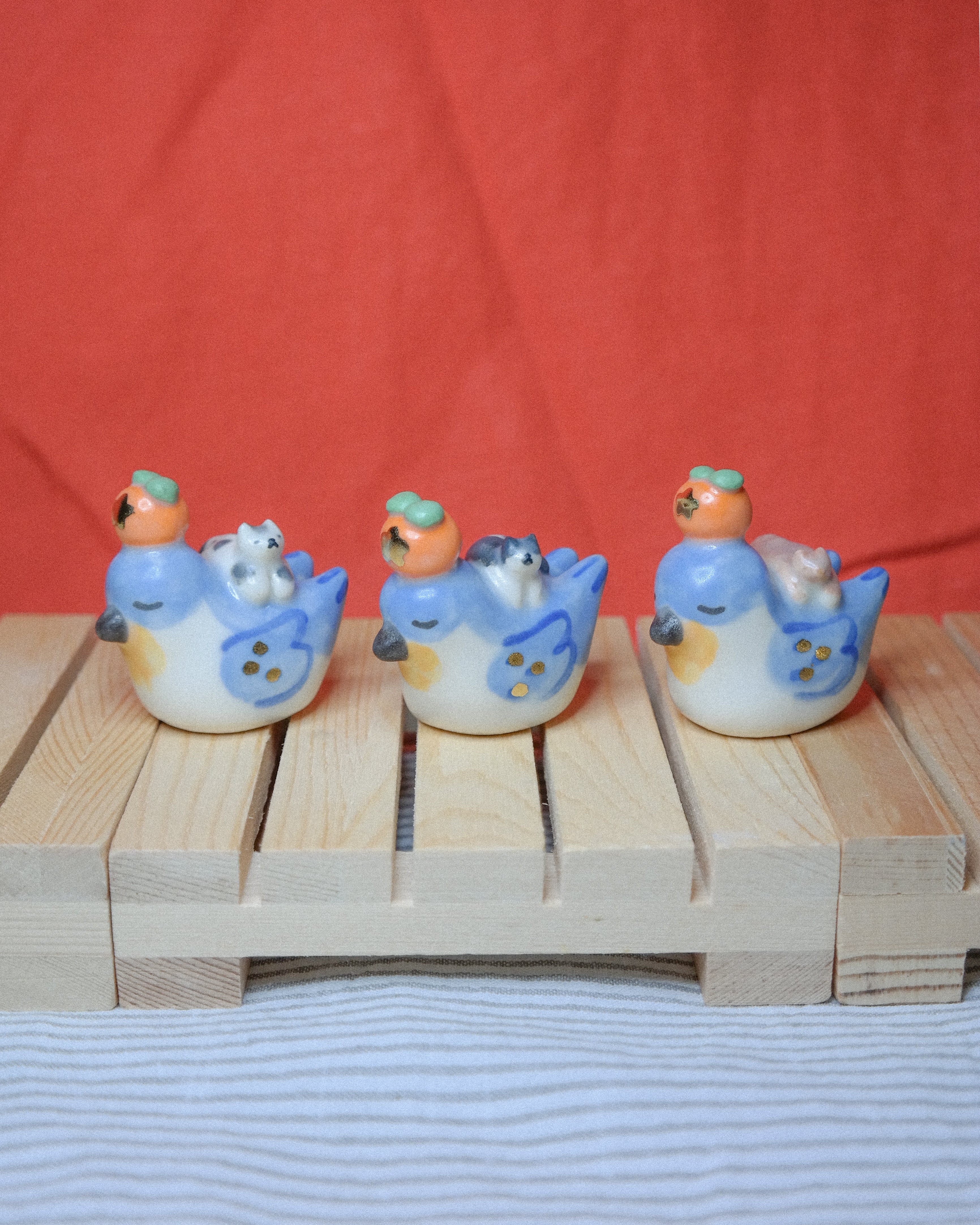 Woody Makes Things x Makenna Kwik Swallow and Cat Ceramic Figurine