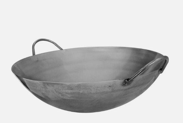 22" Carbon Steel Woks | Traditional Hand‑Hammered Cookware Stir Fry Pan