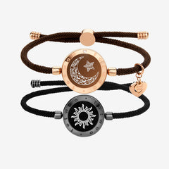 Sun & Moon Touch-Armbänder mit Milan-Seil (Schwarz + Braun)