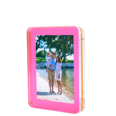 Hot Pink Acrylic 4" x 6" Flip Frame