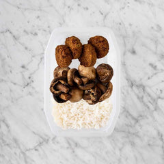 100g Baked Falafel 50g Mushrooms 200g Basmati Rice