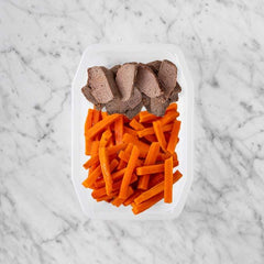 150g Mediterranean Lamb 50g Honey Baked Carrots 100g Honey Baked Carrots