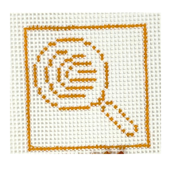 Needlepoint Canvas of a Magnifying Glass