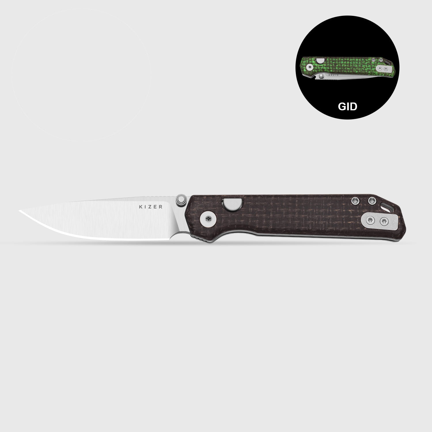 Begleiter 2.9 | GID Canvas Micarta Handle | Kizer Button Liner Lock™ | BD1N | KizerV™ 3458.2BDA4
