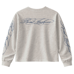 "Year of the Horse" Script Long Sleeve in White